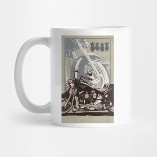 Vintage retro Motorcycle poster art Mug